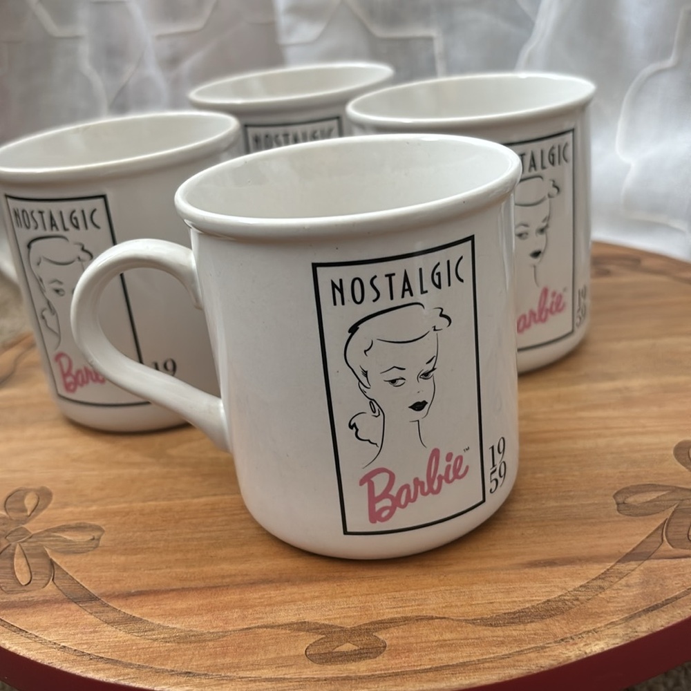 Set of 4 Barbie Nostalgic Cups by Applause—
Made in 1991